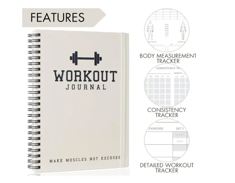 The Ultimate Fitness Journal for Tracking and Crushing Your Gym Goals - Detailed Workout Planner & Log Book For Men and Women - Great Gym Accessories With Calendar, Nutrition & Progress Tracker