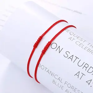 7 Knots Red String Bracelet Kabbalah Protection Thread Handmade String Bracelets Good Luck Gift for Women Men Boys Family