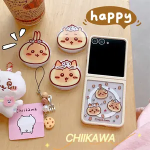 Two-in-One Magnetic Japanese and Korean Cartoon Cute for Samsung Zflip5 Generation Folding Hard Shell Zflip6 Generation Phone Case