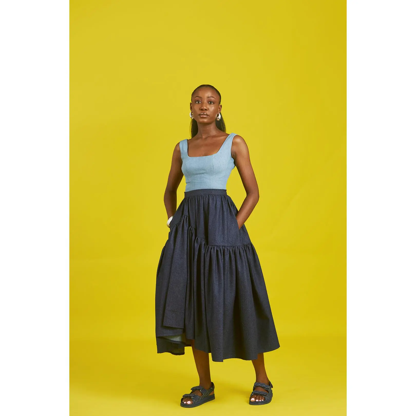 Amaka denim skirt