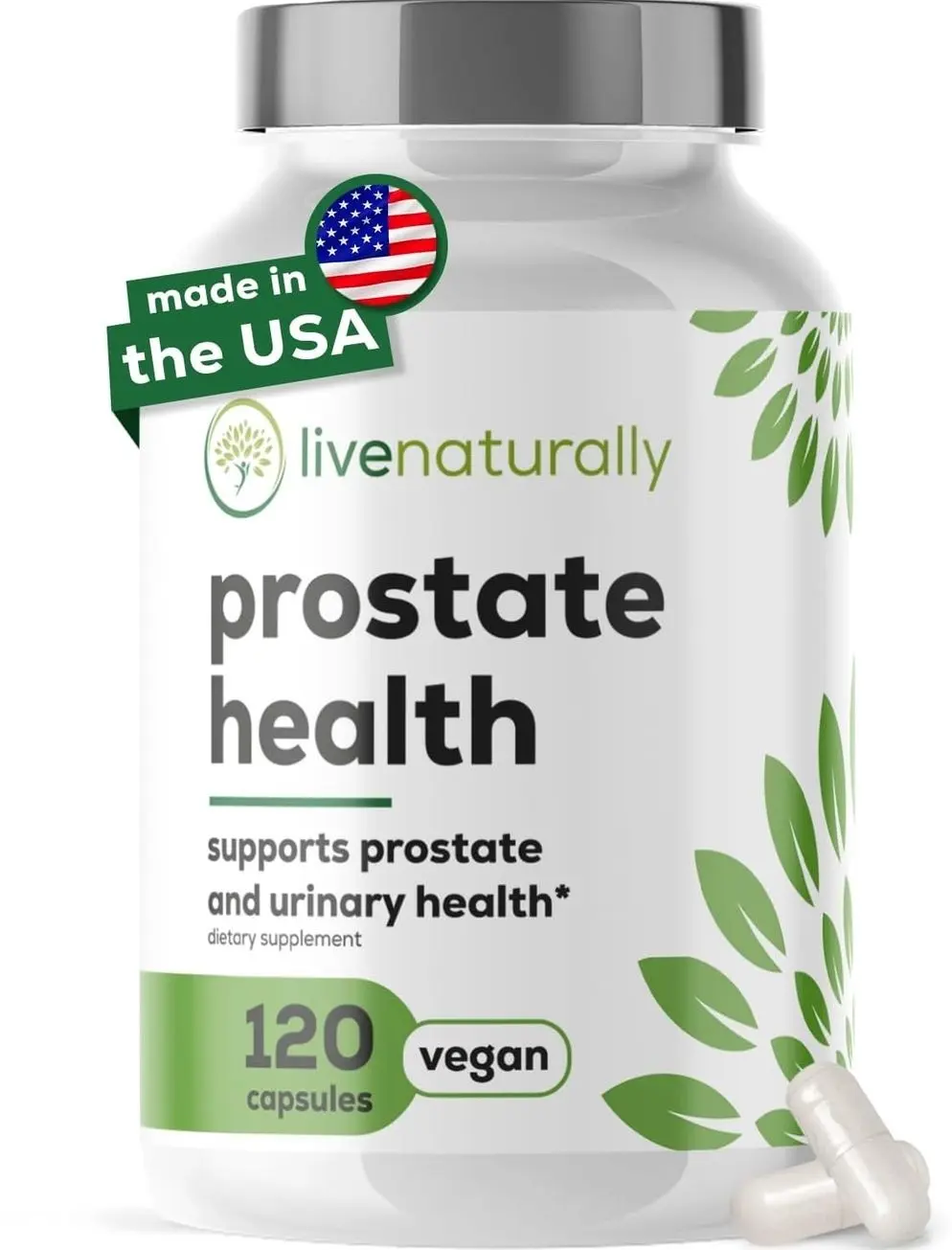 Prostate Health Supplements for Men [120 Capsules] with Saw Palmetto Extract, Pumpkin Seed, stinging Nettle Root, zinc, Selenium, Vitamin E – Urinary Flow & Prostate Support