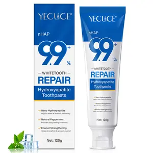 Yecuce Gentle Hydroxyapatite Enamel Strengthening Toothpaste 120g, Contains Niacinamide & 9.9% Hydroxyapatite, Suitable for Sensitive Teeth, Fresh Breath