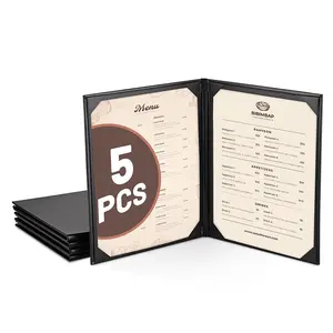 Yescom 8.5x11 PU Leather Menu Covers Set(5)