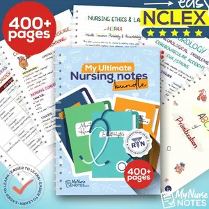 Ultimate Nursing Success Bundle: 400+ Page Handwritten Notes by an RN - Designed to Help You Ace Nursing School