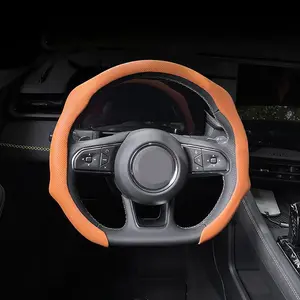 Carbon Fiber Pattern Car Steering Wheel Cover, Non-slip Car Steering Wheel Protector, Universal Car Interior Decoration Accessories, Car Interior Kit, Car Covers
