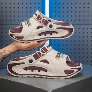 Men's Lightweight Comfort Clogs Anti-Slip Waterproof Outdoor Beach Summer Sandals Fasciitis Fasciitis