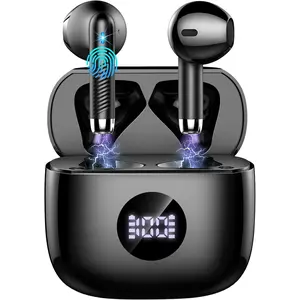 Wireless Earbuds, Bluetooth 5.4 Ear Buds LED Power Display Headphones Bass Stereo, Bluetooth Earbuds in-Ear Noise Cancelling Mic, 40H Playback Mini Case IP7 Waterproof Sports Earphones for Android iOS