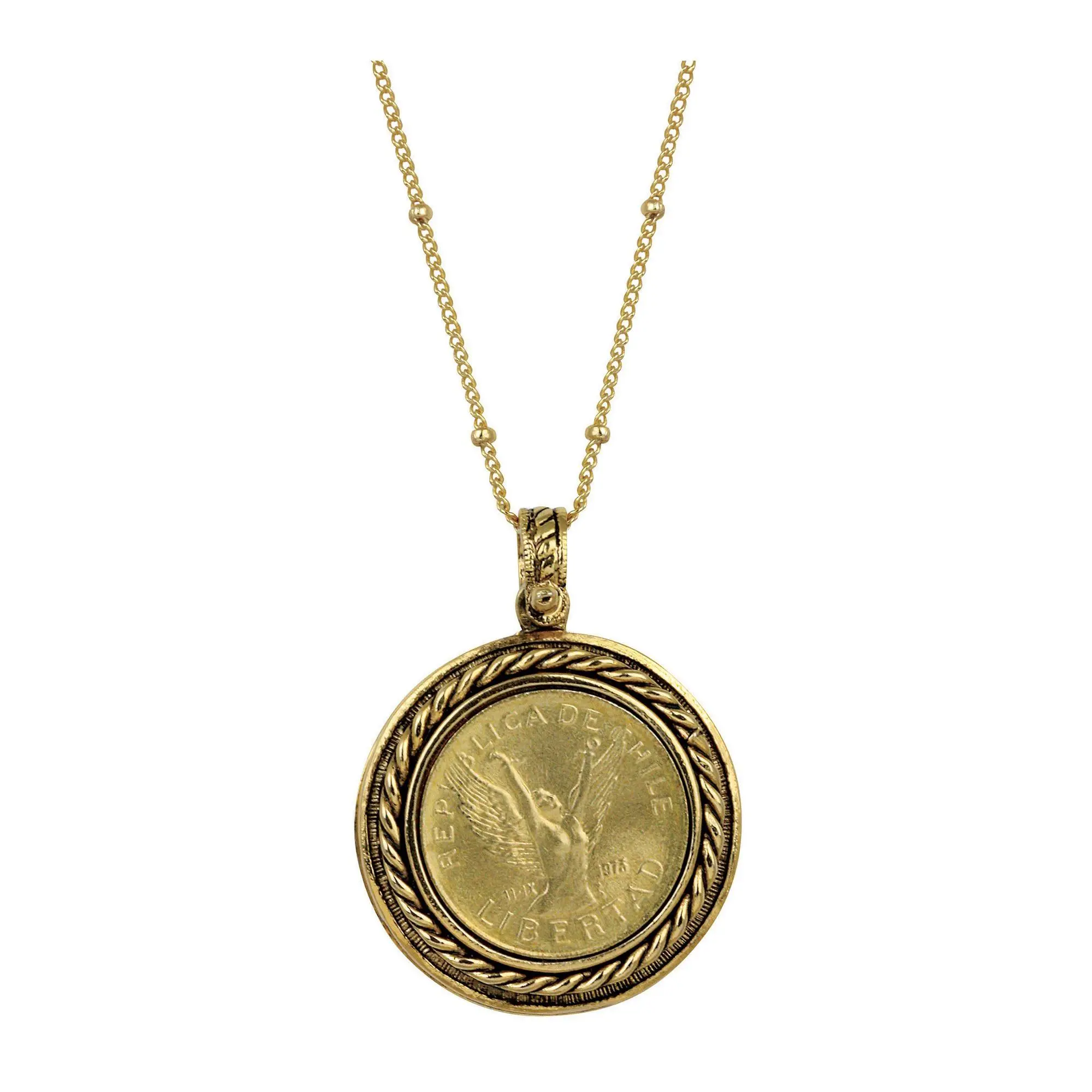 Lord's Prayer Angel Coin Charm Necklace Lord's Prayer Angel Coin Charm Necklace