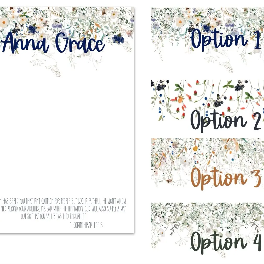 4.25x5.5 Custom Floral Tear-Away Notepad
