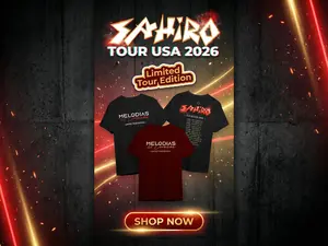 T Shirt  — MELODÍAS DEL CORAZÓN  SAHIRO USA TOUR 2026 EDITION
