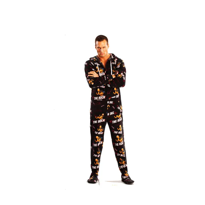WWE The Rock Adult Footed Pajamas