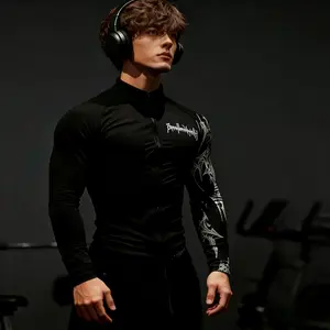 Men's Fitness Compression Jacket - Quick-Dry Zip-Up Sports Top