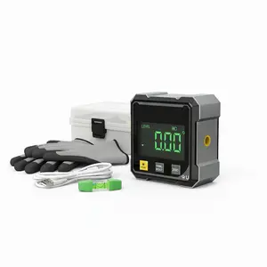 Digital Angle Finder - High Resolution (Up to 0.05°) with Backlit Display, Angle Gauge, Inclinometer, Plastic-Built for Woodworking, Construction Tools