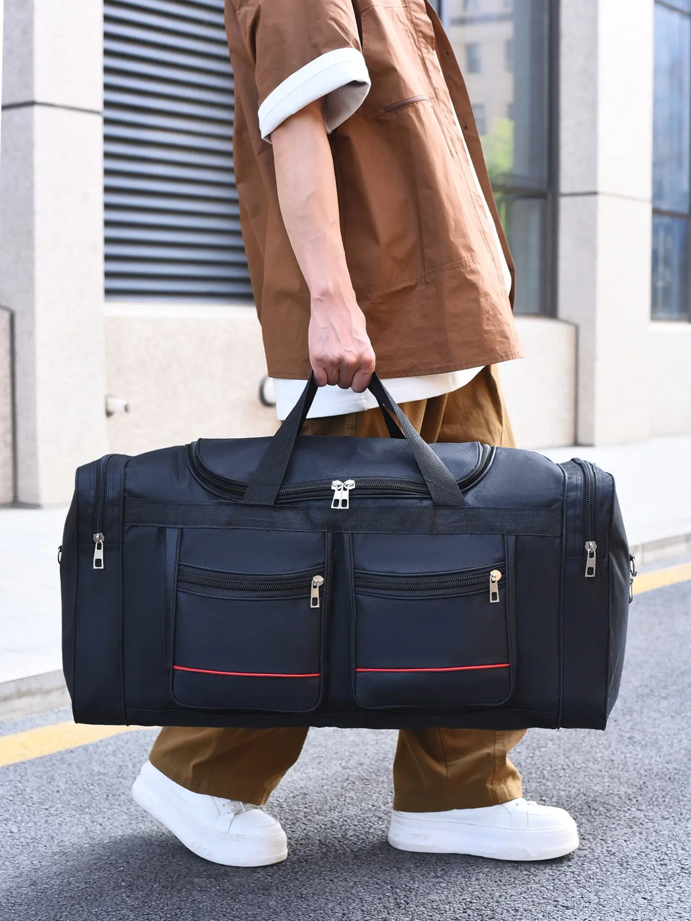 Foldable Ultra Large Capacity Travel Duffle Bag, Travel Duffels, Sports Handheld Shoulder Crossbody Bag, Practical Luggage Bag, Durable Luggage, Ideal for Travel, Travel Essentials Bag, Travel Bags