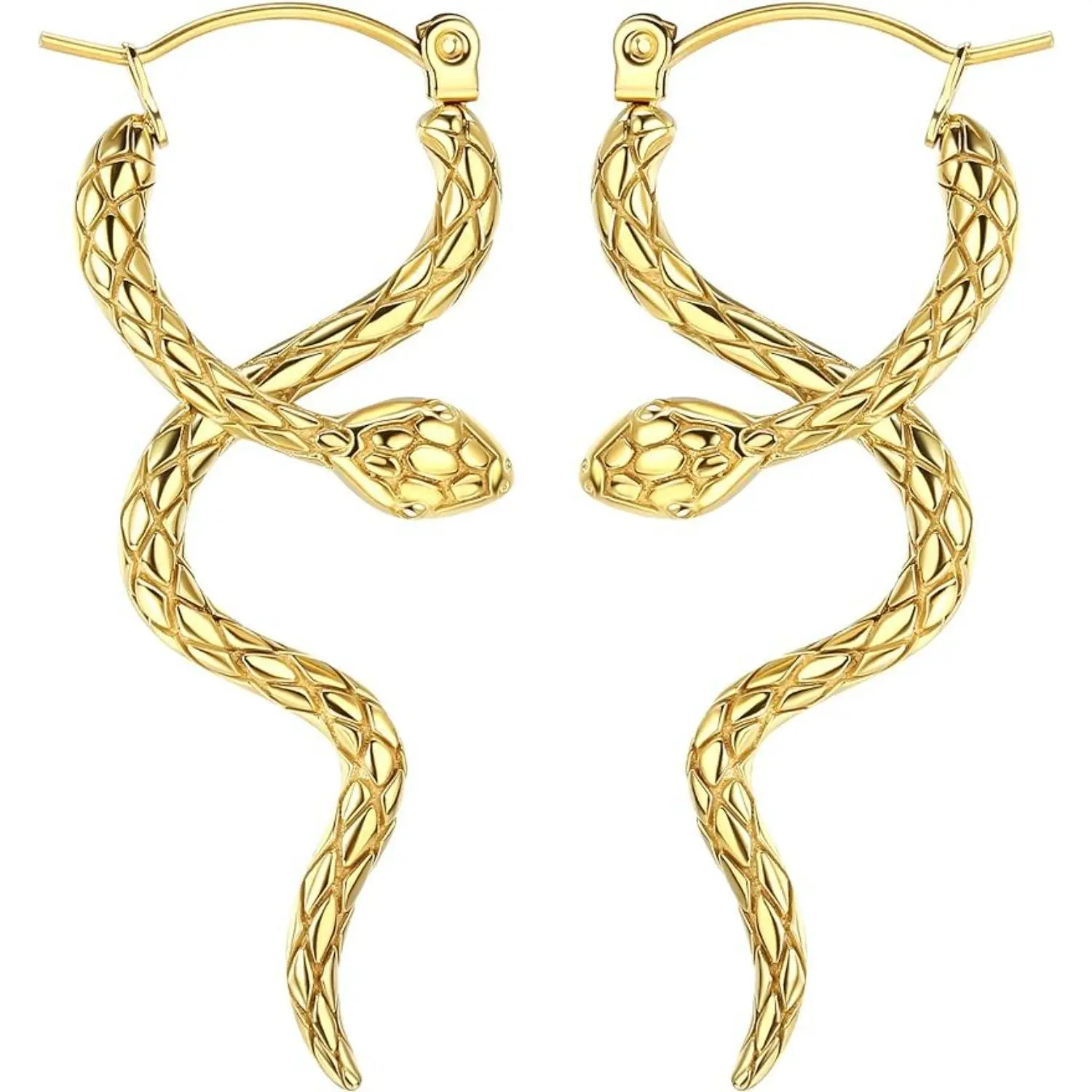 MILACOLATO Titanium Earrings for Sensitive Ears Punk Gothic Reputation Dangle Snake Earrings for Women Snake Drop Earrings Tour Concert Gifts for Swiftie Fans Daily