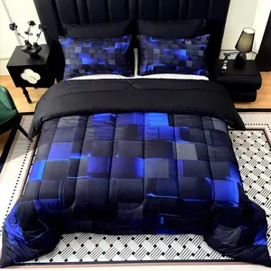 Seasonal Tech-Feel Bedding Set,3-Piece,Digital Print,1 quilt + 2 Pillowcases,All-Year, Essential Modern Bedroom,Cyber Vibe,Quick Room Refresh,Tech-Themed,Bedroom Decor,mellow Lightweight Down Alternative Comforter Cozy Weighted Blanket