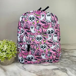 Mini Backpack - Halloween Fall - Watermelon Ghosts