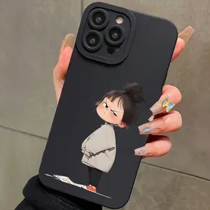 A Thoughtful Girl's Minimalist Print Protective Phone Case For iPhone 17 16 15 Pro Max 14 13 12 11 XS X XR 7 8 Plus 16E Soft Silicone Cover Casing
