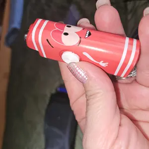 FLKR LYTR: " Blue Towlie"  Fidget Spinning lighter case White Body, works with BIC, High quality polypropylene body for durability