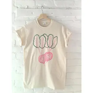 Beet Shirt, Graphic Tee, Vegetable Screen Print Shirt, Clothing Foodie Gift Cotton Forest