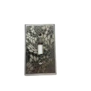 Custom Light Switch Cover with modern contrast Technology Design Man Cave Game Room Nerd Gift single Toggle for Tech Enthusiasts