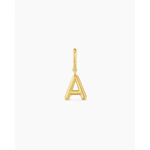 gorjana – Helium Alphabet Charm – 18K Silver or Gold-Plated Initial Pendant – Playful & Personalized Jewelry – Meaningful Gift Idea