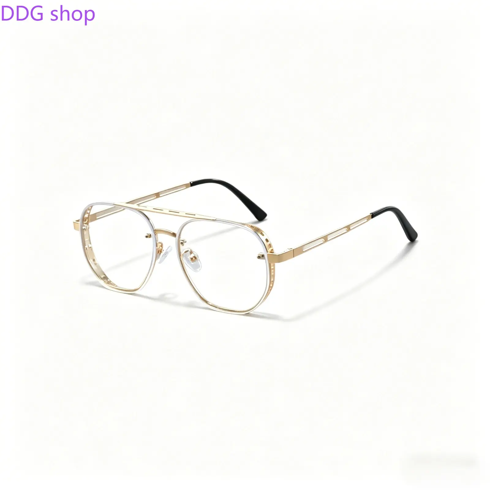Men's Classic Aviator Metal Frame Casual Stylish Blue Light Glasses - 2026 Trendy Tortoise Accent Eyewear, Anti-Blue Light for Office Work & Daily Wear, Casual Stylish Glasses