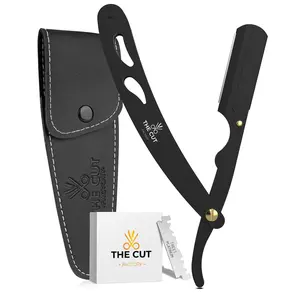 The Cut Straight Razors with Blades for Men, Professional Barber Straight Edge Razor, Stainless Steel Manual Razor Set Blade Handle Comfort Barber