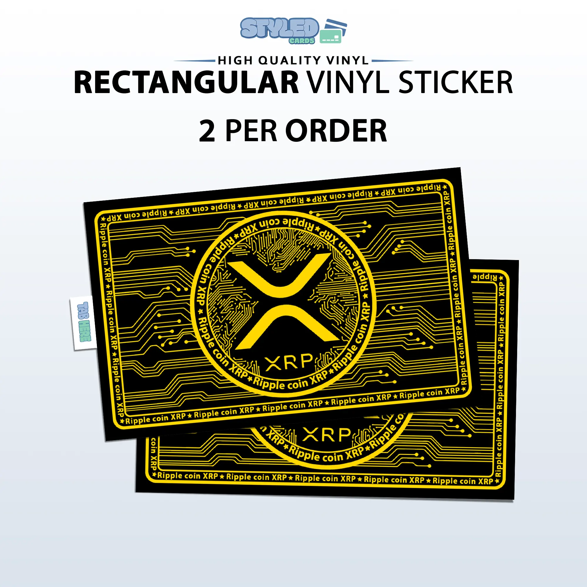 XRP bitcoin rectangle vinyl sticker made with high quality vinyl and uv ink holographic Decoration XRP bitcoin rectangle vinyl sticker made with high quality vinyl and uv ink holographic Decoration