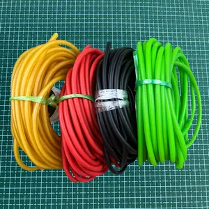 32.8ft / 10m 2050 Latex Rubber Tube, Black Red Plain Fluorescent Green High Elasticity Durable Tube, Ideal for Sports Fitness Outdoor Use