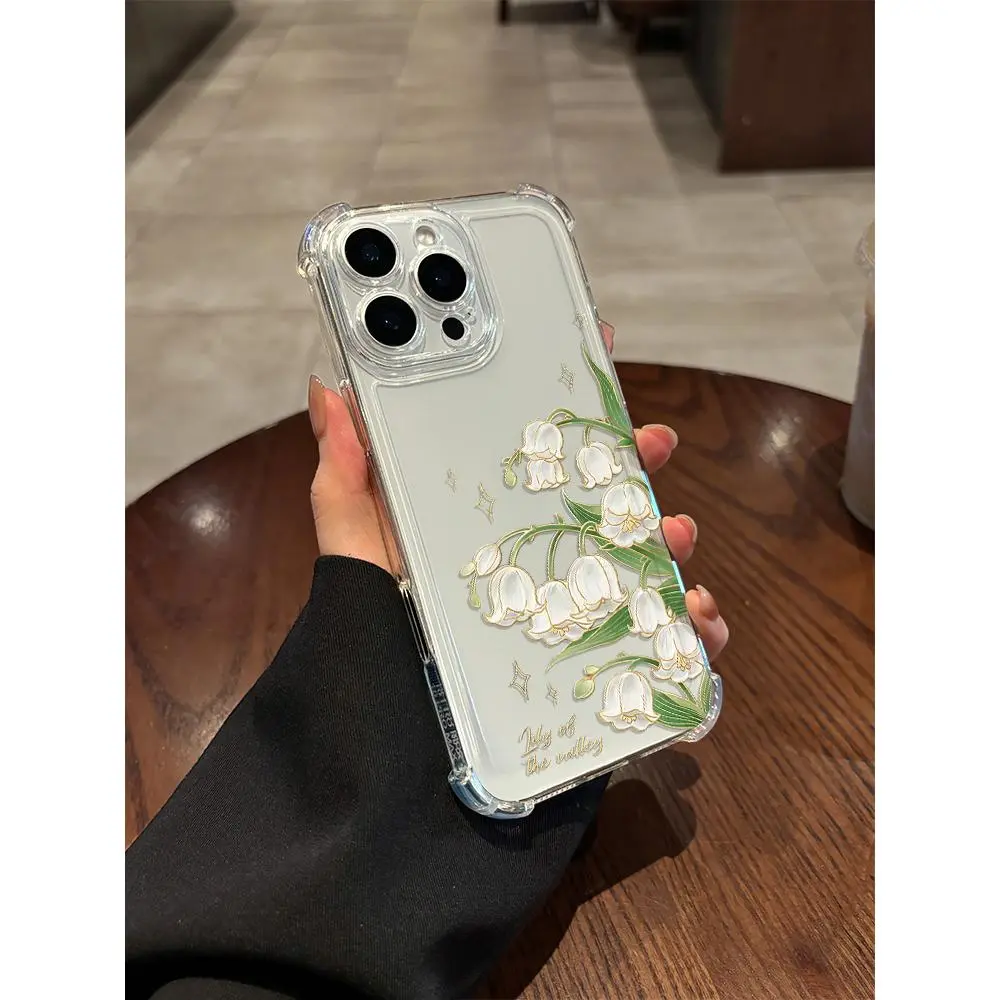 Bluebells Case for use with iphone 17 air 16 pro max 15 plus 14 pro 13promax breezy Satisfying phone cases for iphone12/11 XS /XSMAX CottageCore phone case for girlish