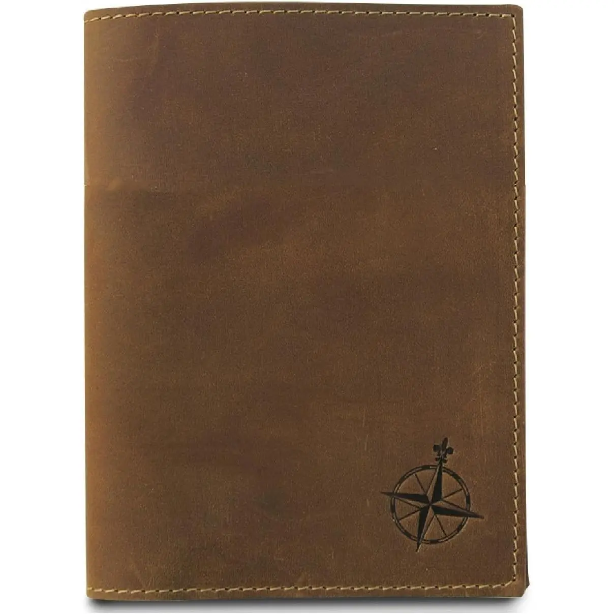 WANDERINGS Leather Travel Wallet with Passport Holder - 5.5" x 4" - Genuine Leather Case with RFID Blocking for Men and Women - Folding Wallet for Passports