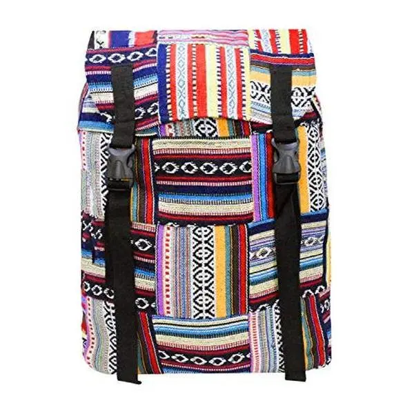 Bohemian Backpack - Boho Backpack Purse - Large Baja Backpack Hippie Backpack for Women Men