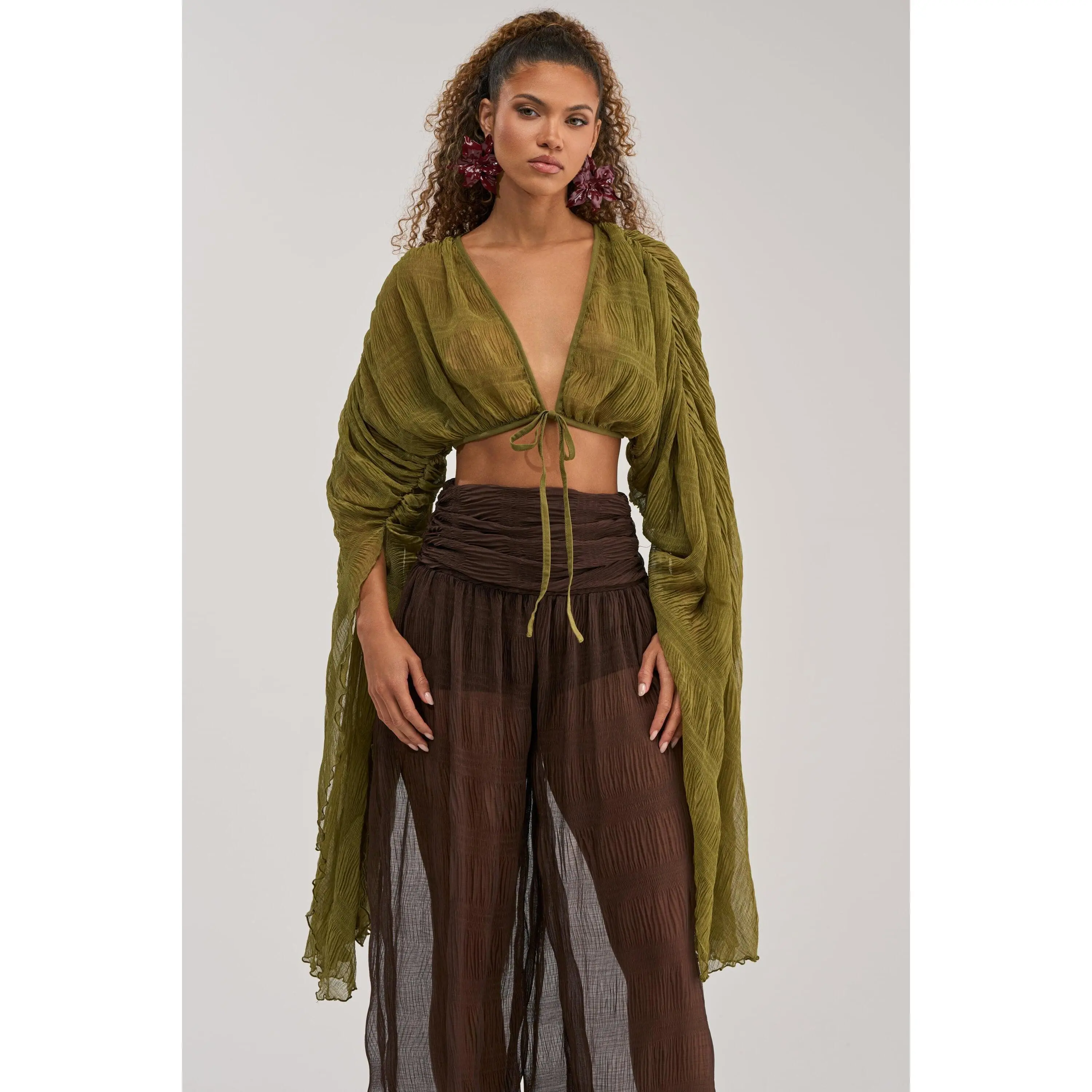 FORBIDDEN FOREST CHIFFON BLOUSE