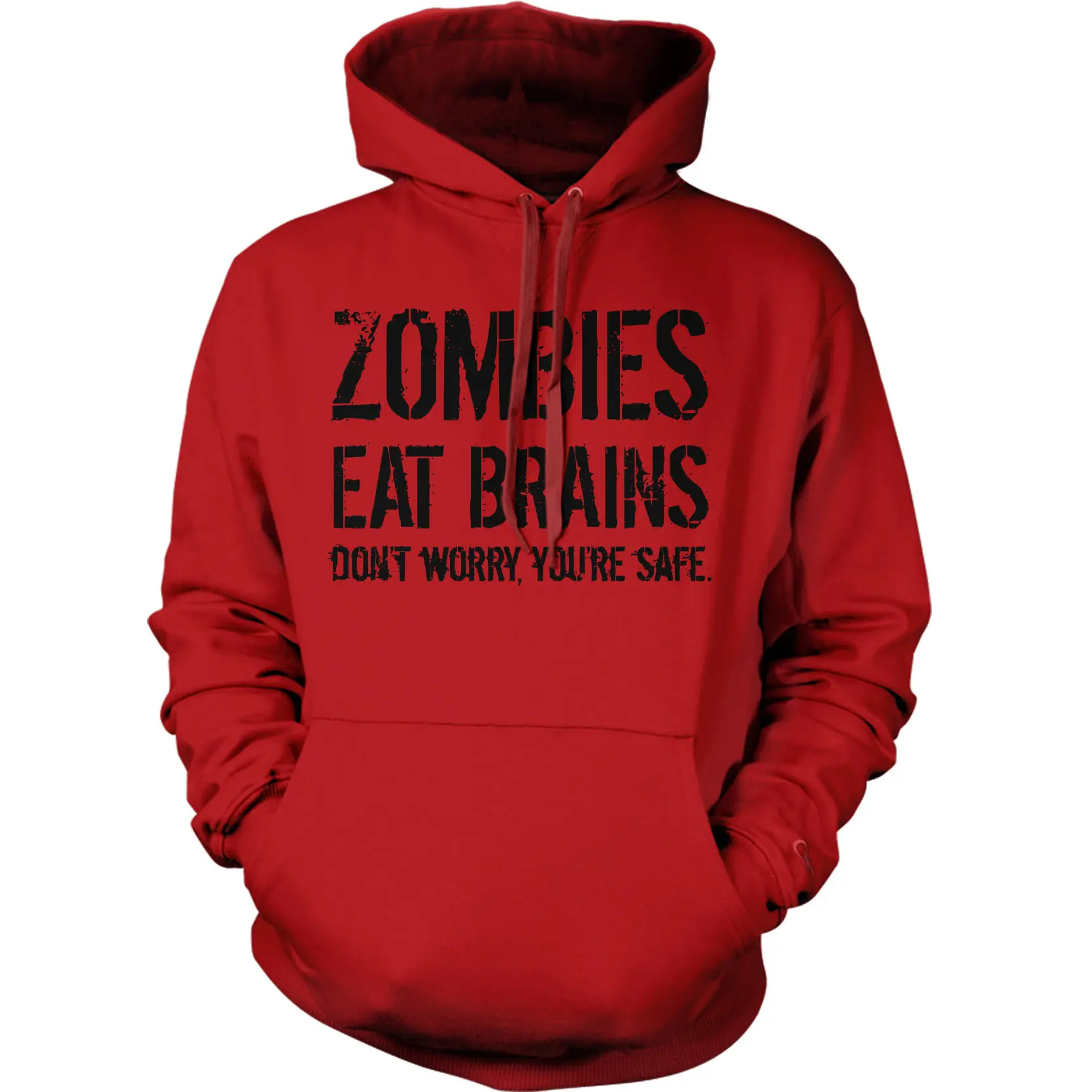 Zombies Eat Brains so Youre Safe Hoodie Funny Costume Halloween Sweatshirt Unisex Vintage Fashion Hoodies Halloween Hoodie Funny Sarcastic Pullover Novelty Sweatshirt