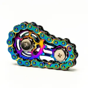Colorful Bicycle Chain Gyroscope, Stress Relief Gear, Silent Half Alloy Desktop Toy, Adult Focus Desk Toy, Unisex Model Xinghao Hmhl-22, Stress Relief Gadgets