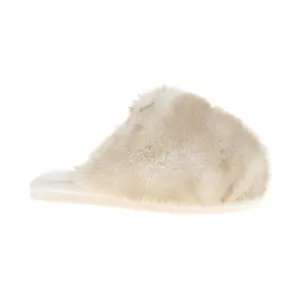 Steve Madden Womens Poof Slip On Mules Flats Casual - Beige