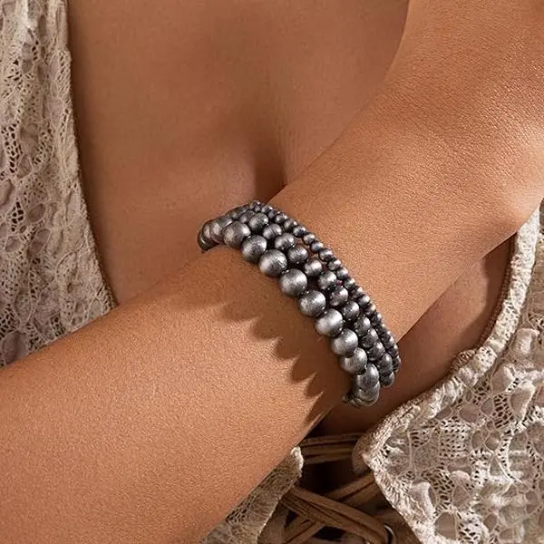 Virelyn B Navajo Pearls Jewelry Navajo Pearl Beads Bracelet for Women Turquoise Western Bracelets Native American Jewelry for Women