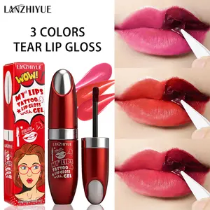 Peel off Lip Gloss Stain, Moisturizing Gloss, Long-Lasting Waterproof Lip Glaze, All-Day Wear, 2-In-1 Lip & Cheek Tint, 3 Shades, Quick-Dry Color Lock, Clean Formula