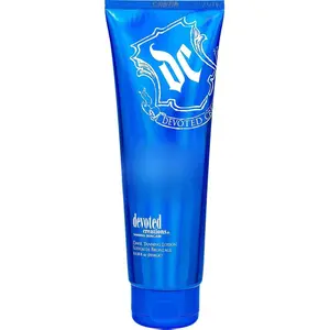 Devoted Creations H.I.M Atlantic Tanning Lotion - Blue Hued Anti-Orange Color Correcting Bronzer - Oil Absorbing + Tattoo Protecting + Ultra-Dark Tanning Formula 8.5 oz.