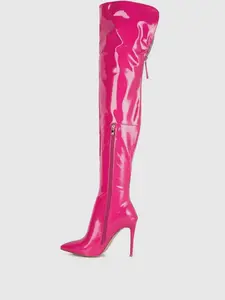 Eclectic Knee Boot Neon Pink