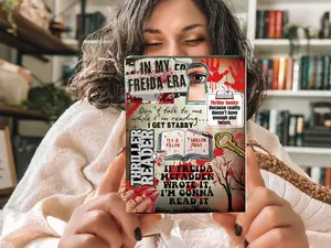 Thriller Girlie Sparkly Kindle Insert for Clear Case, Glitter Overlay Kindle Paper Insert, Bookish Kindle Accessory