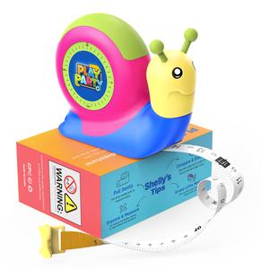 8FT Tape Measure for Kids, STEM Educational Tool with Level, Protractor and Eraser, Retractable Snail Shaped Measuring Tapes, Child-Safe Gift for Boys & Girls 3+