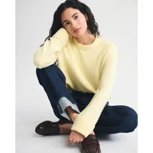 Abercrombie & Fitch The A&F Madeline Merino Wool-Blend Crew Sweater