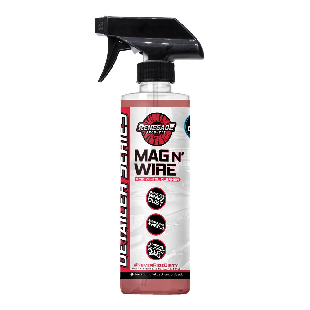 Renegade Products Mag N' Wire Acid Wheel Cleaner & Aluminum Brightener 16oz – Removes Brake Dust, Grime & Oxidation