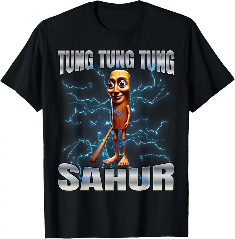 100% Cotton Unisex Tung Tung Tung Sahur T-Shirt women graphic shirts