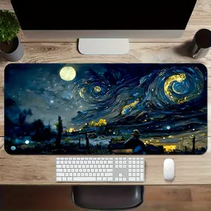 Large Extended Gaming and Office Mouse Pad - Thick Non-Slip Rubber Base Desk Mat Suitable for Gamers with Precision Lock Edges, Washable - Ideal Gift for PC, Computer, Laptop Use,summervibes