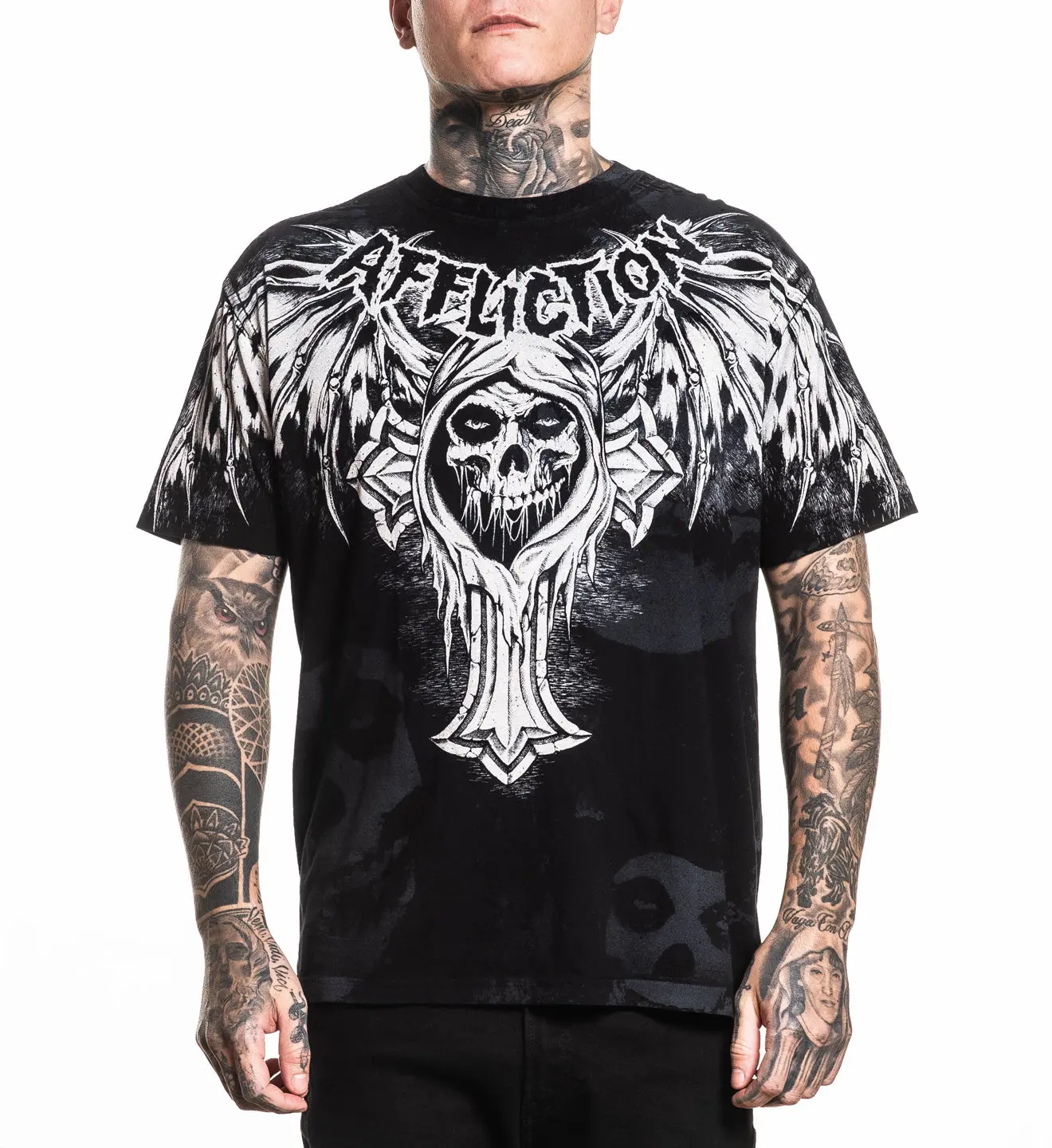 Affliction Men's T-shirt Misfits Bat