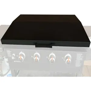 36 inch Hinged Lid Cover Compatible with Blackstone Griddle Grill Lid Hard Cover with Rear Grease Collection Powder Coated Black Household Items