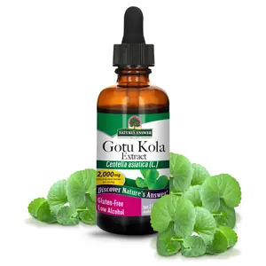 Nature's Answer Gotu Kola 2 Ounce Extract with Low Alcohol | Supports Stress Relief | Supports Cognitive Function | Natural Energy Support | Vegan, Non-GMO, Gluten Free, Kosher